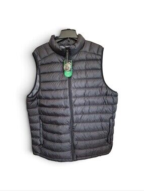 Solaris Men's XLT NWT $115 Black  Down Puffer Jacket Zip Closure , Zip Pockets
